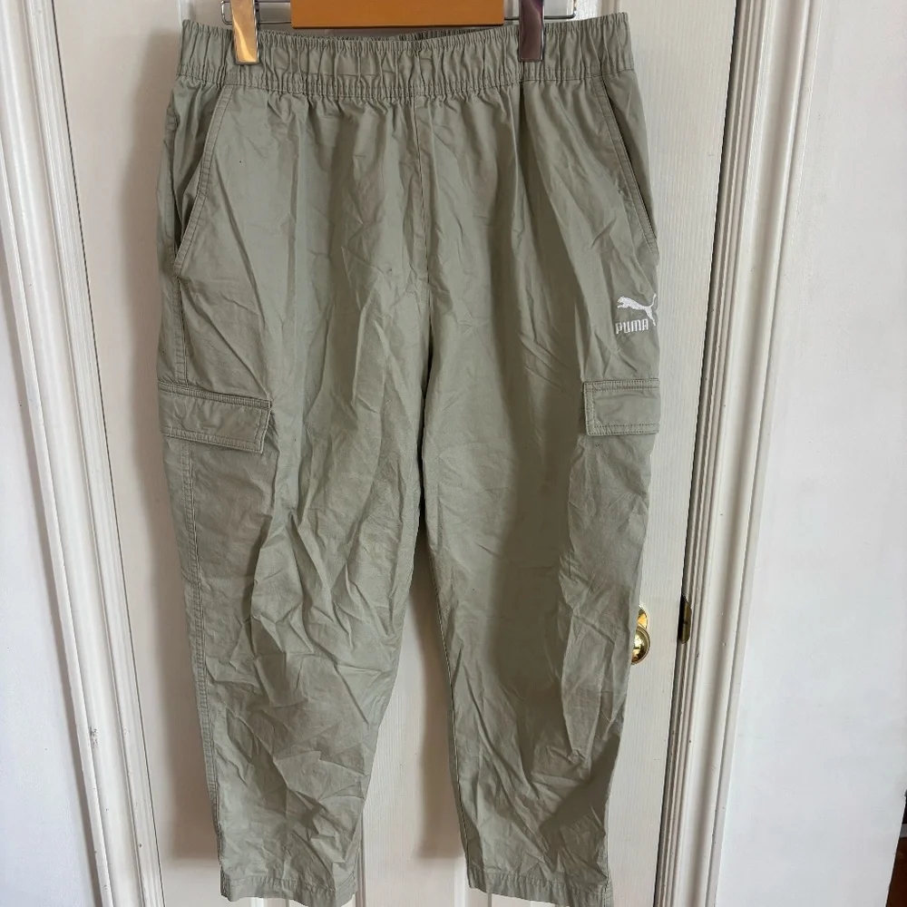 mens puma tan athletic pants + accepting offers - Picture 1 of 8